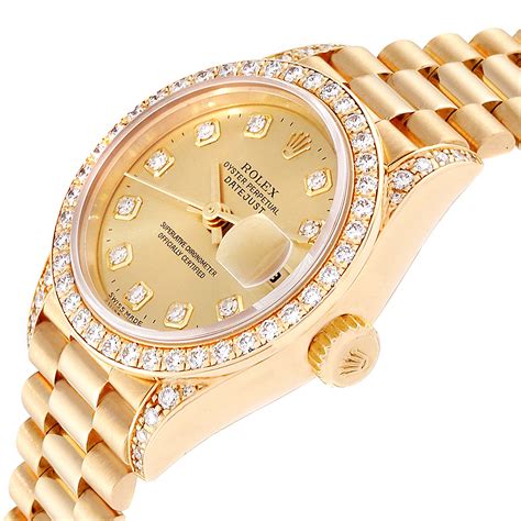 rolex women's watch diamonds|Rolex women watch date just.